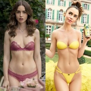 abbey navarro recommends lily collins tits pic