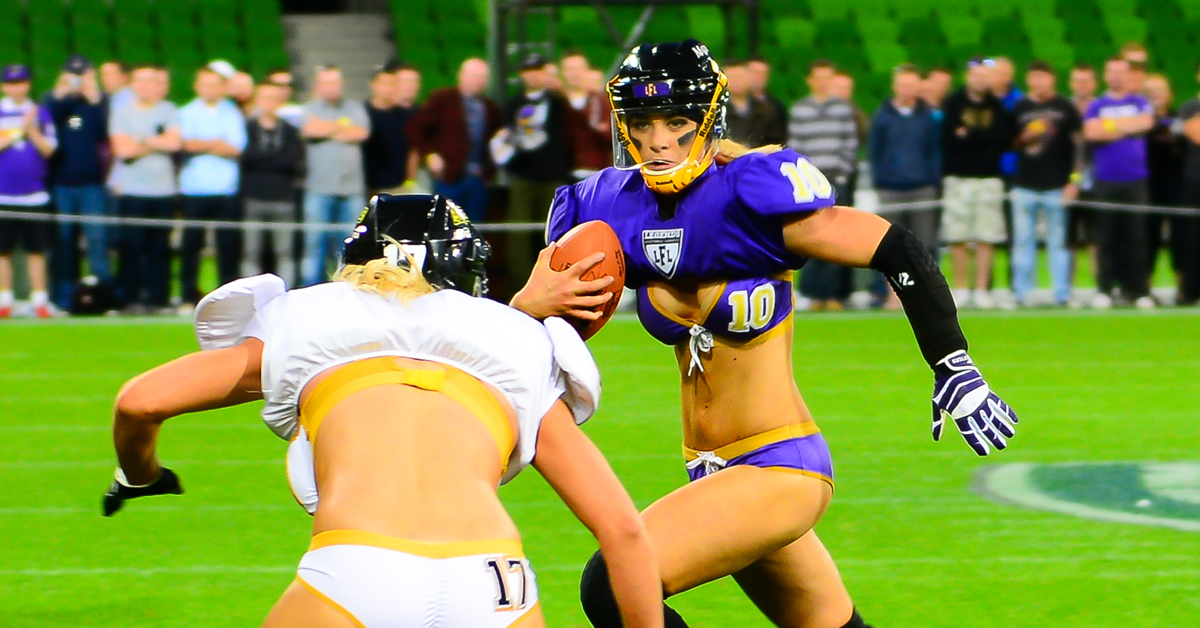 brandon french recommends lingerie football bloopers pic