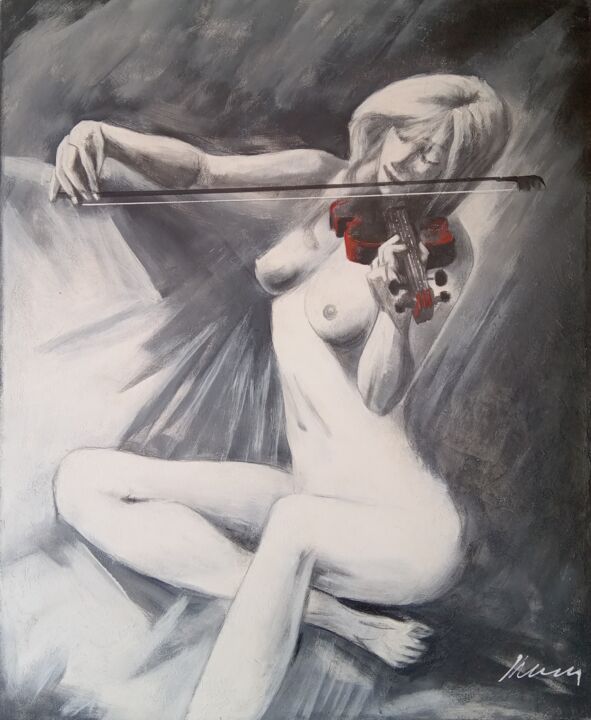 nude violin player