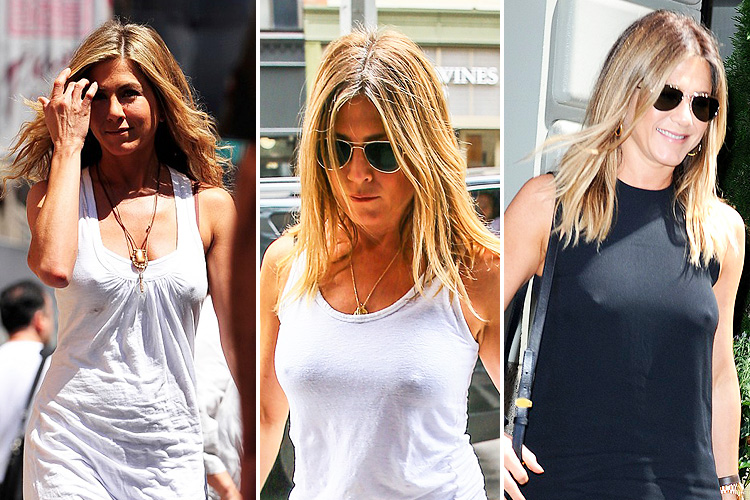 jennifer aniston no bra