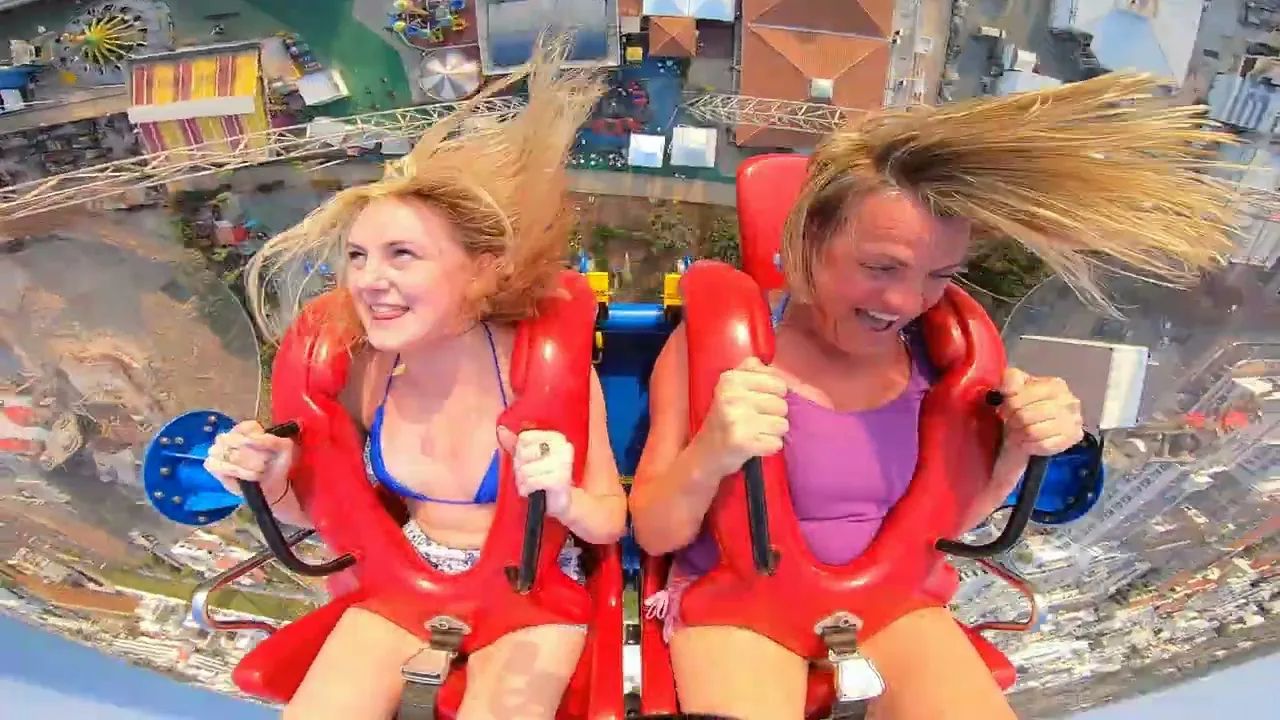 bob noon add slingshot ride nipple slip photo