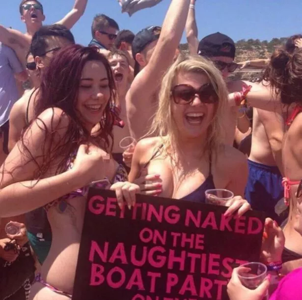 Nude Party Boat chastity milking