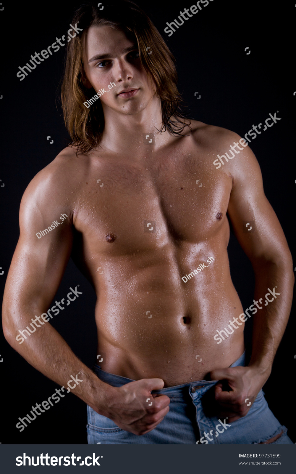 naked men long hair