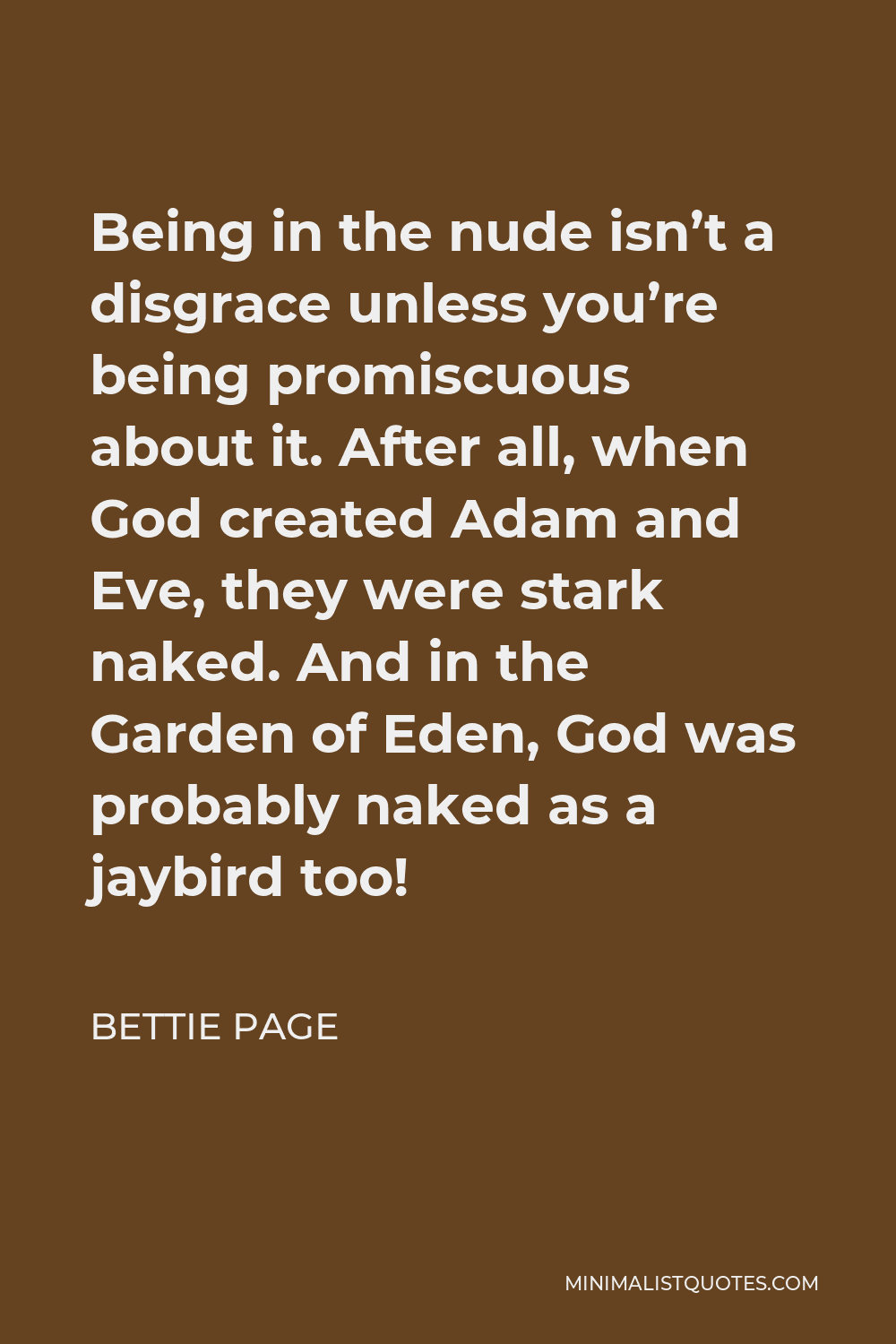 david pusateri recommends bettie page naked pic