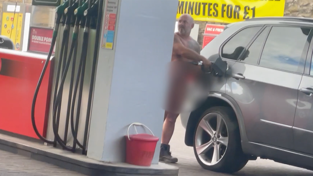 pumping gas nude