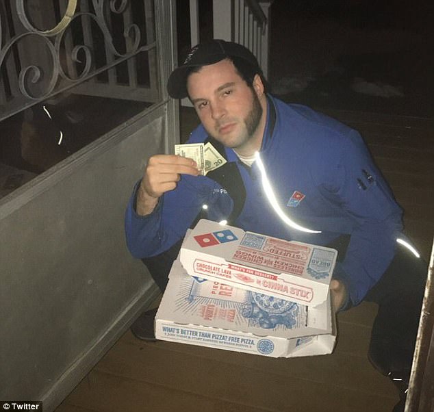 flashing pizza man