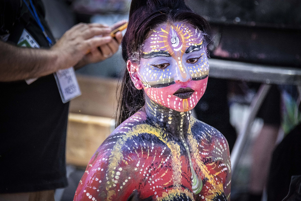 aneez shaikh recommends nude body paint festival pic