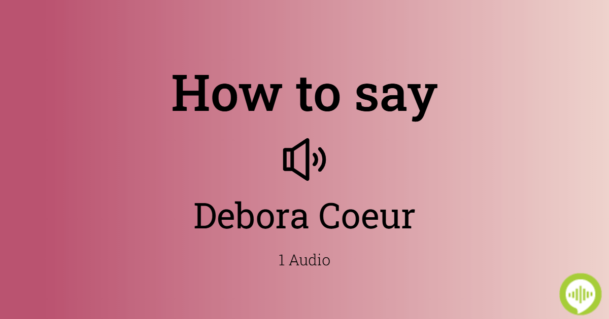 archita naha recommends Debora Coeur