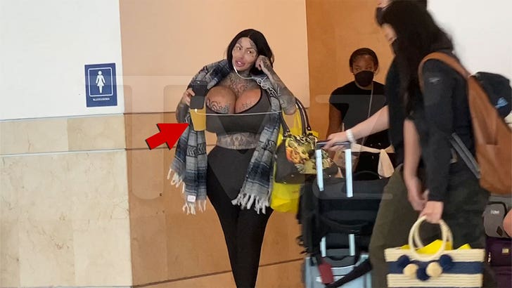 Best of Huge boobs in public