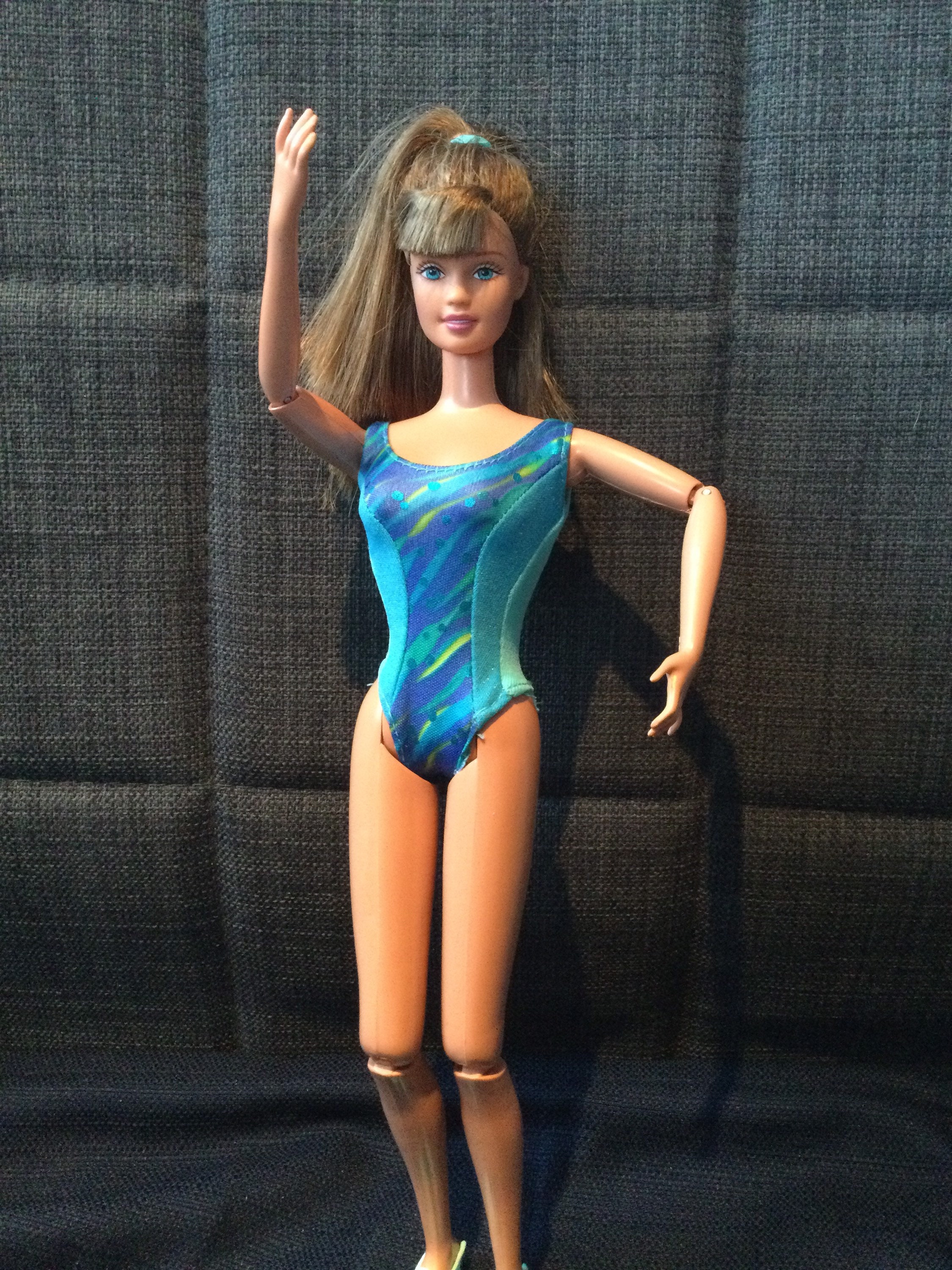 derick hall add blonde barbie with bangs photo