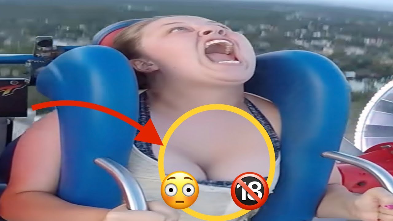 tits fall out on slingshot ride