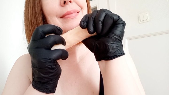 latex gloves hand job