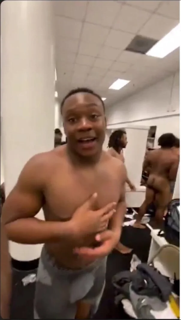 black football players naked