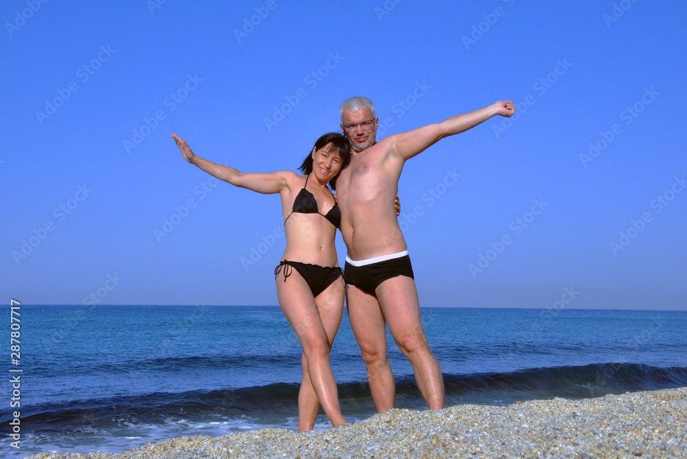 Best of Mature couple beach