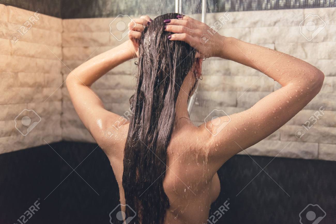 women taking a shower naked