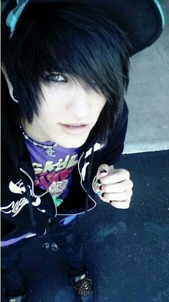 charlie carlino add photo emo guys with black hair and blue eyes