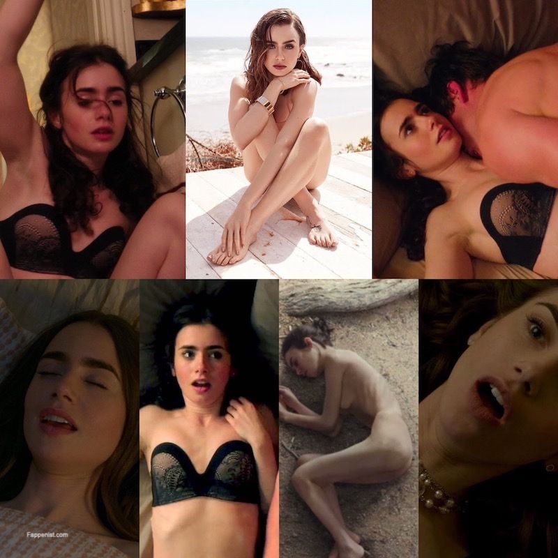 lily collins tits