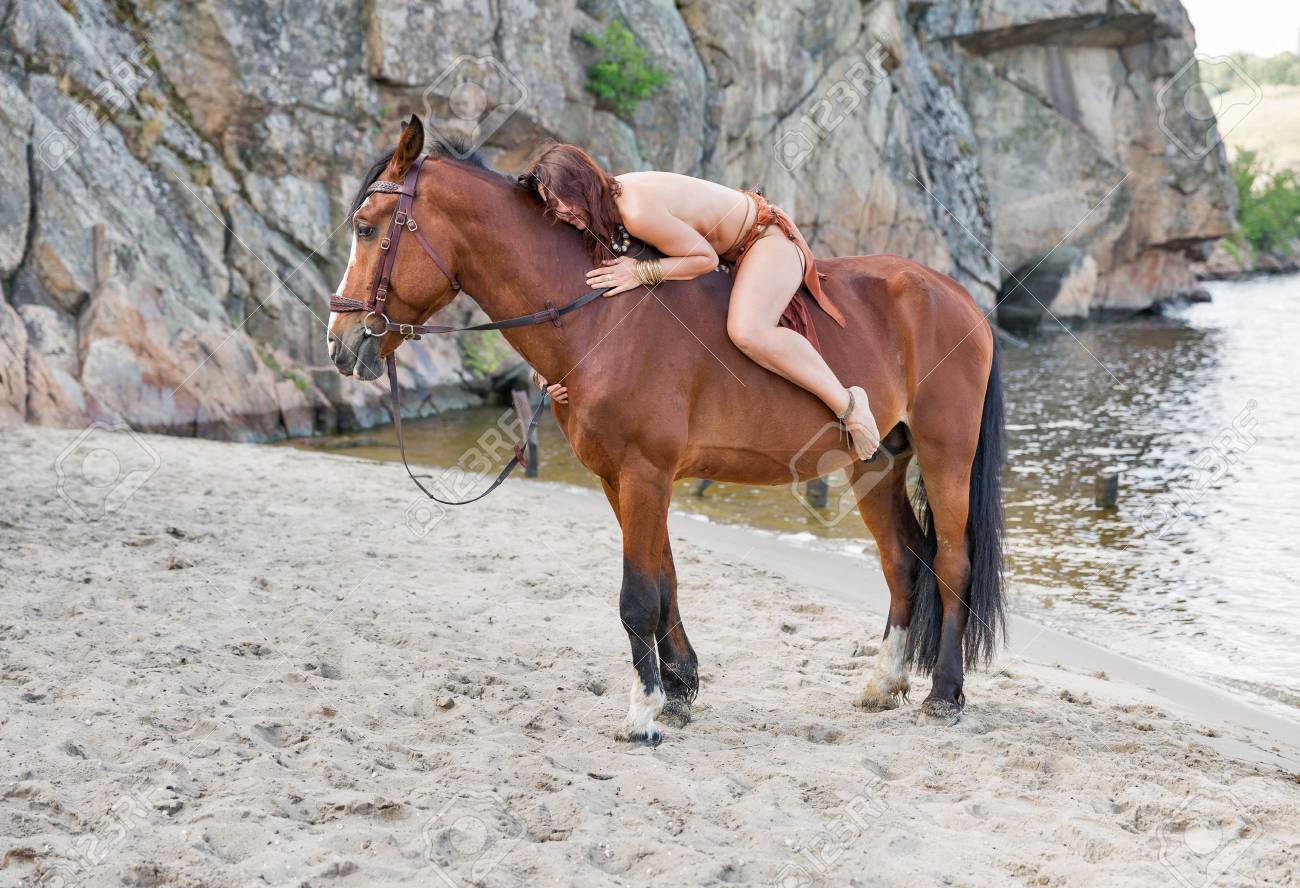 Best of Naked woman on horseback