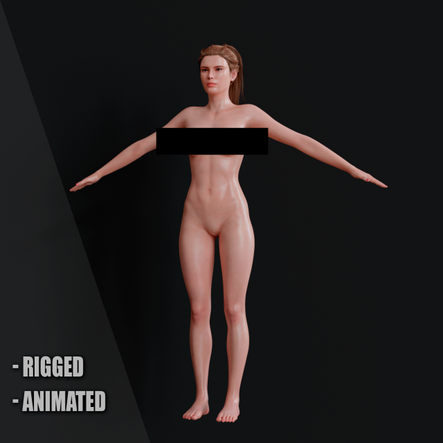 nude woman 3d model