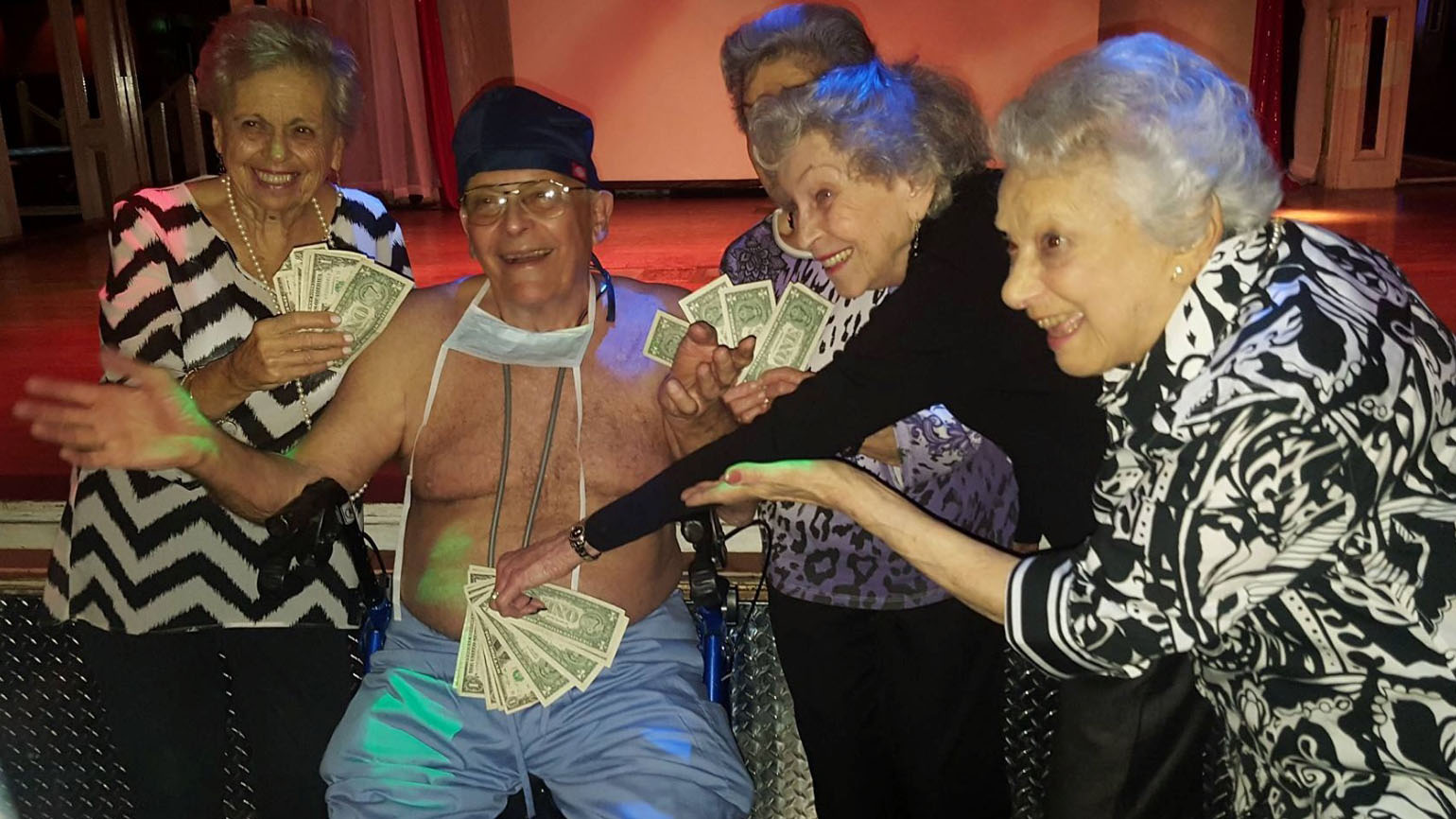 dianne miles add old lady striptease photo