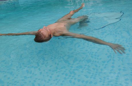 church holiday add photo swimming nude